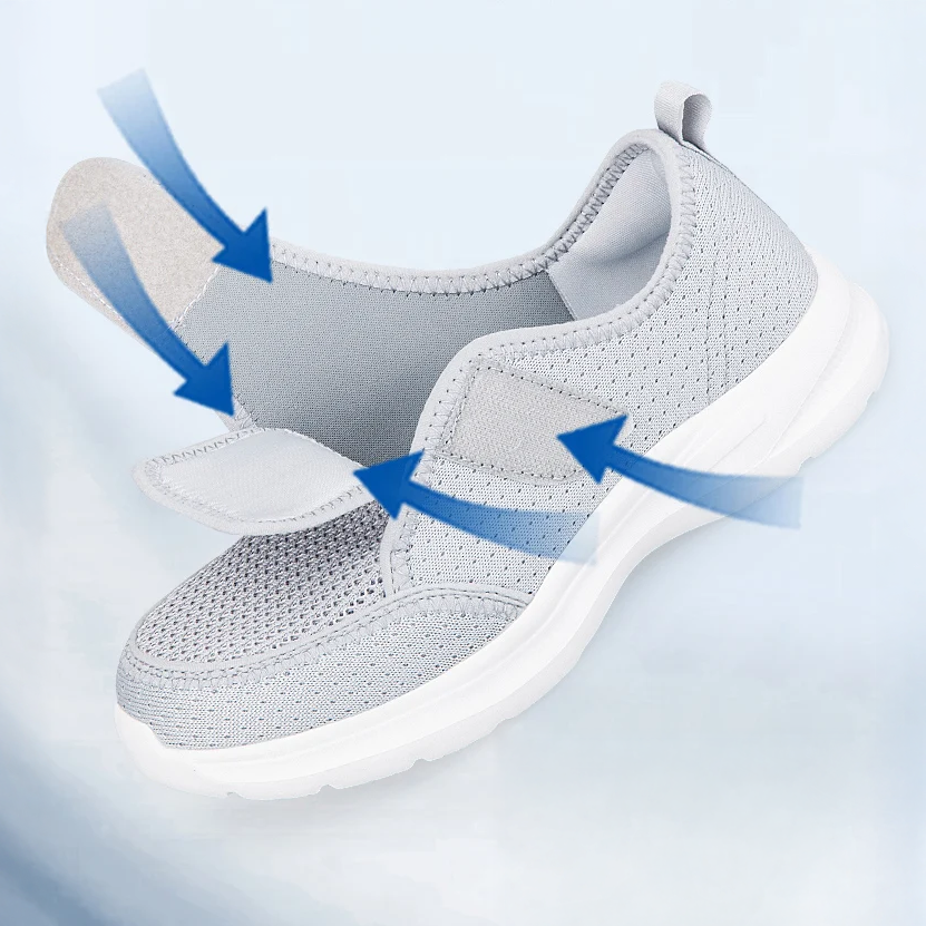 Chaussures orthopédiques unisexe à scratch pour pieds sensibles