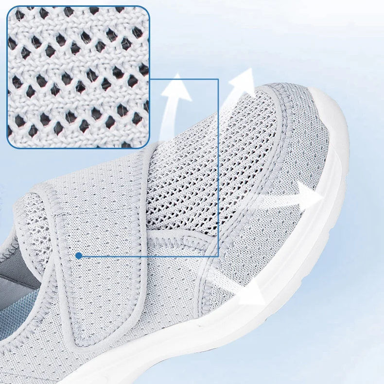 Chaussures orthopédiques unisexe à scratch pour pieds sensibles