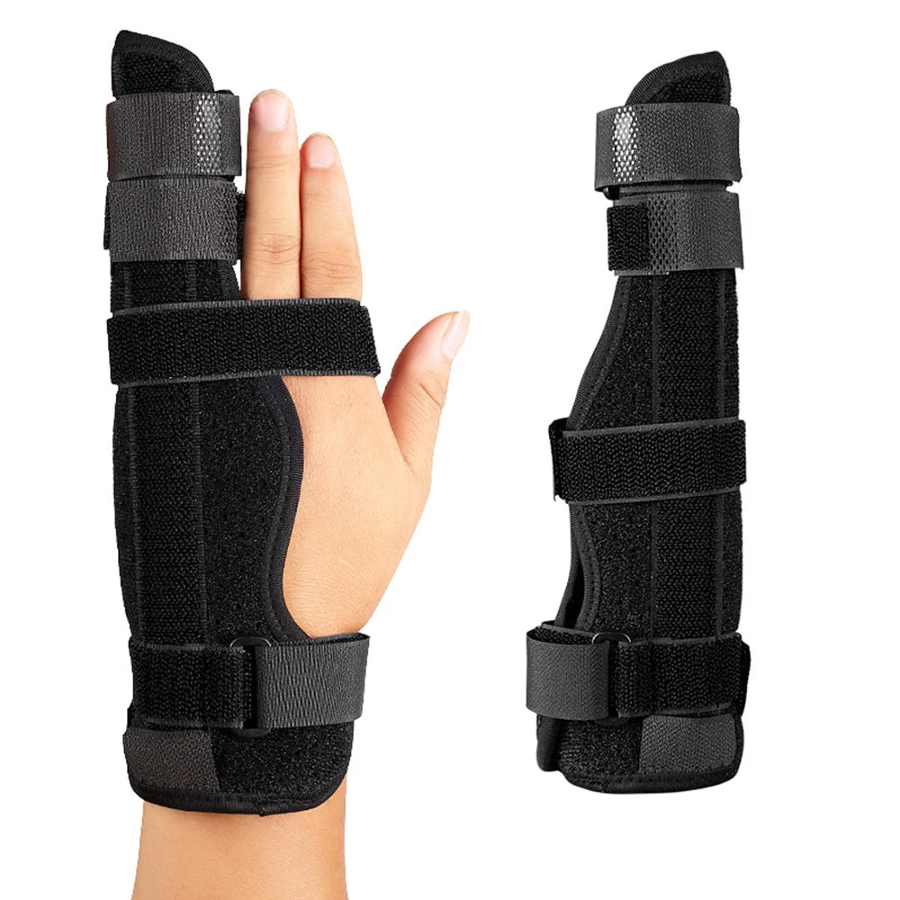Attelle Doigt Rembourrée Dr. Arthritis - Pour Petit Doigt, Index, Majeur, Annulaire - Taille S/M - Noire