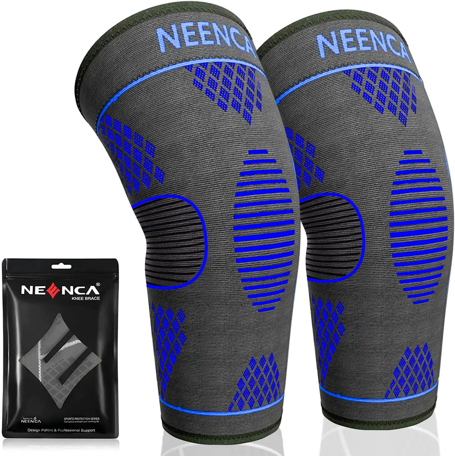 Ginocchiere Regolabili Per Uomo E Donna - Supporto Per Menisco E Artrosi, Con Protezione In Silicone Per Sport, Corsa, Stabilizzazione, Traspiranti (2 Pezzi)