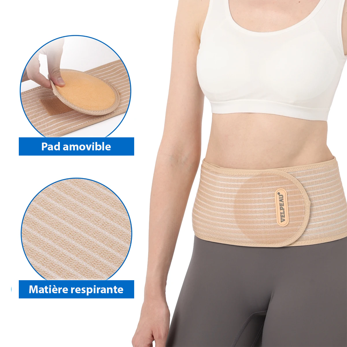 Ceinture hernie ombilicale Velpeau Easy-Pad – Attelle Solution