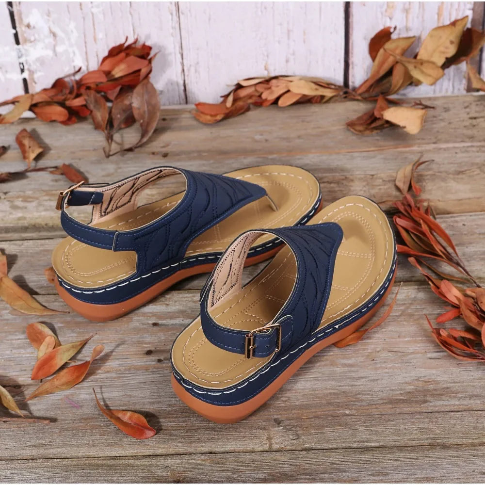 Sandales orthopédiques femme à boucle