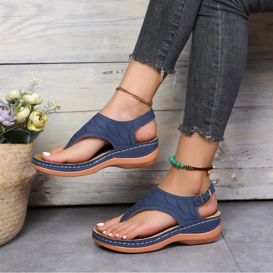 Sandales orthopédiques femme à boucle