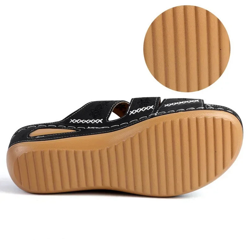 Sandales orthopédiques femme cuir