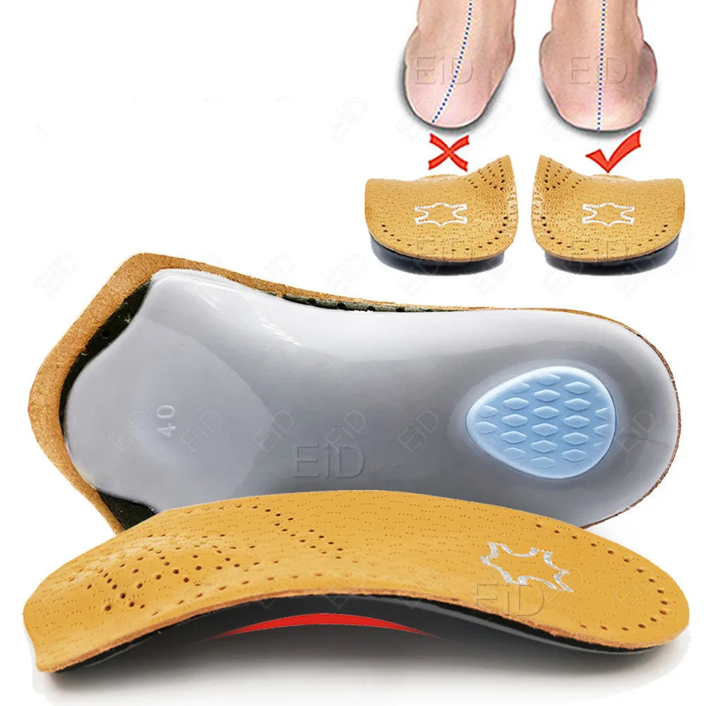 Semelle orthopédique cuir avec soutien voûte plantaire