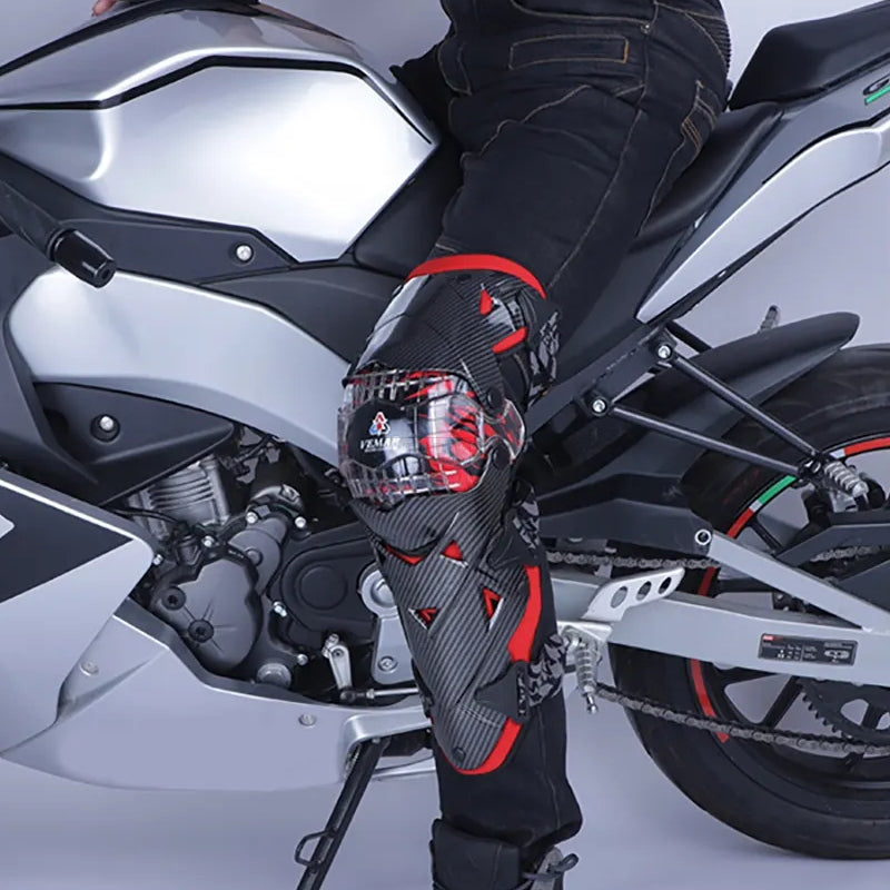 Genouillères + Coudières Moto/Skate Réglables – Coque Dure ABS Anti-Choc Pour Motocross, Skateboard, Roller Et Sports Outdoor
